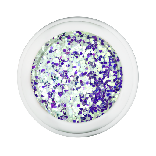 Cre8tion Nail Art Designed Confetti Glitter, 032, Round 1/24", White, Purple, 0.5oz, 1101-0473 BB