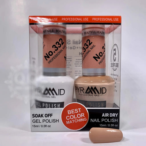 Pyramid Gel Polish + Nail Lacquer, 332, 0.5oz