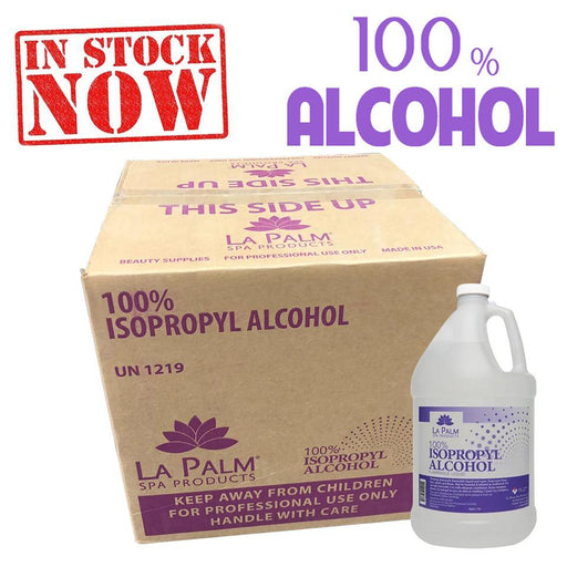La Palm 100% Isopropyl Alcohol, CASE, 1Gal (Packing: 4pcs/case)