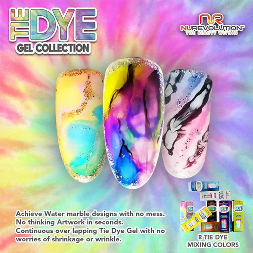 NuRevolution Tie Dye Gel Collection, Full line of 8 colors ( from 01 to 08) KK0918