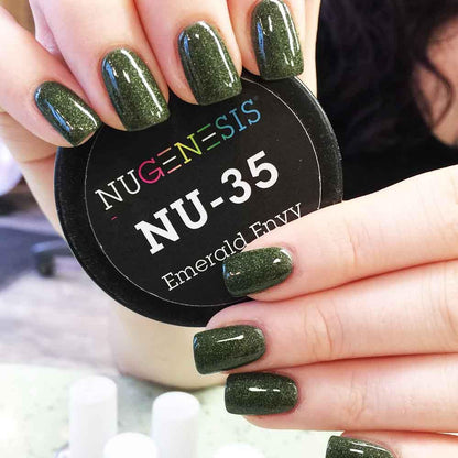 Nugenesis Dipping Powder, NU 035, Emerald Envy, 2oz MH1005