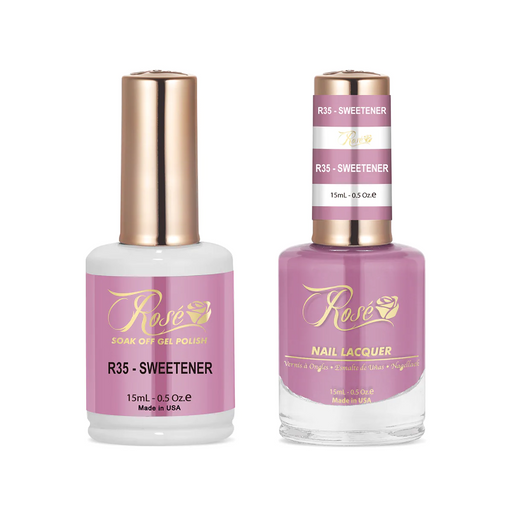 Rose Gel Polish And Nail Lacquer, 035, Sweetener, 0.5oz