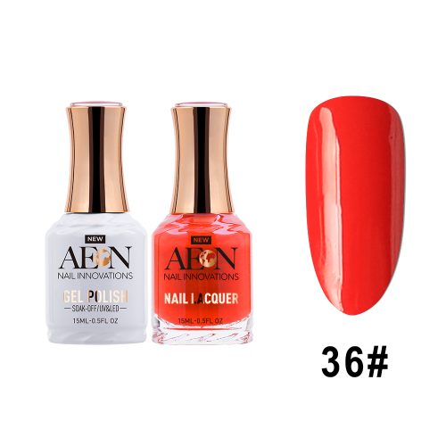 AEON Gel Polish + Nail Lacquer, 036, Red Dress, 0.5oz OK0326LK