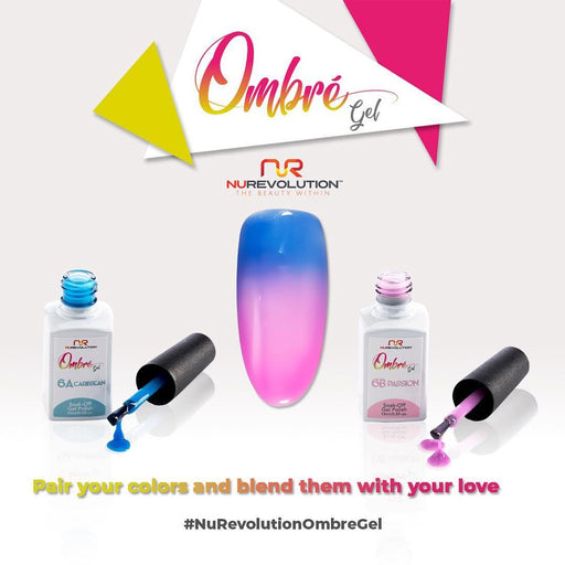 NuRevolution Ombre Gel Collection, Full line of 36 colors ( from OB01A to OB22A) KK0918