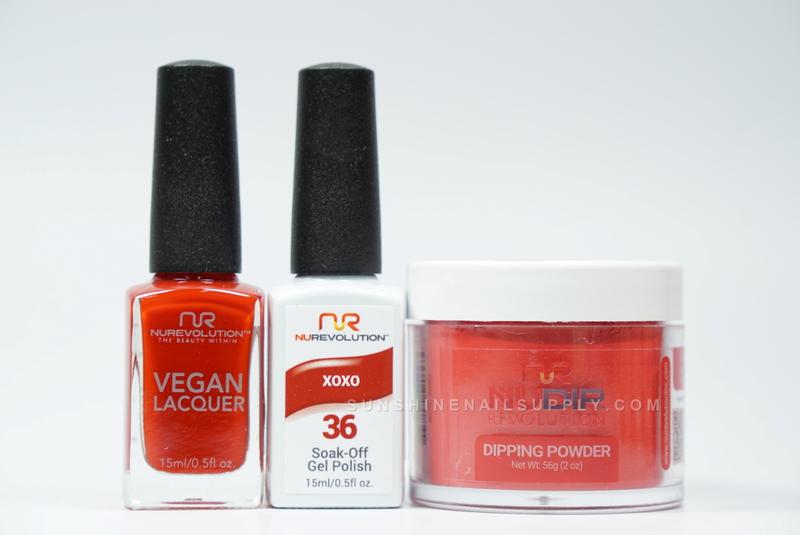 NuRevolution 3in1 Dipping Powder + Gel Polish + Nail Lacquer, 036, XoXo OK1129