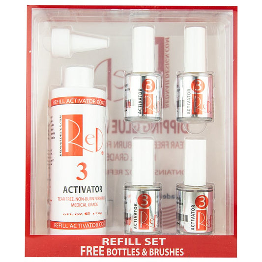 RED Nail Design Dip Liquid Refill, 03, ACTIVATOR, 7oz (Pk: 10 sets/case)