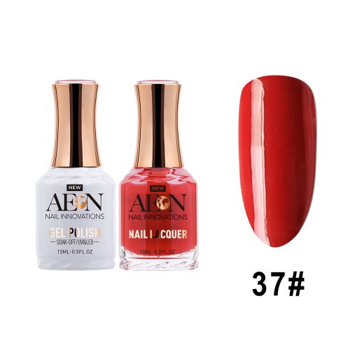 AEON Gel Polish + Nail Lacquer, 037, Crimson, 0.5oz OK0326LK