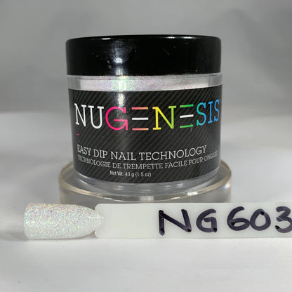 Nugenesis Dipping Powder, Glitz Collection, NG 603, Milky Way, 2oz MH1005