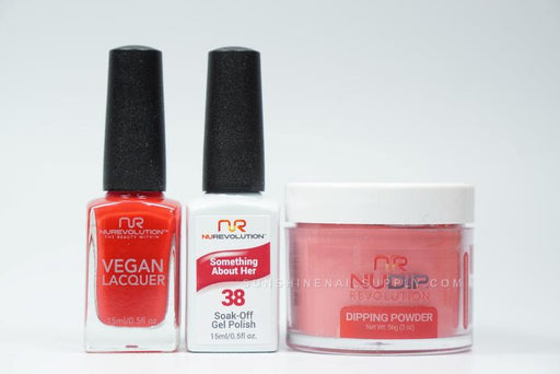NuRevolution 3in1 Dipping Powder + Gel Polish + Nail Lacquer, 038, Something About Her OK1129