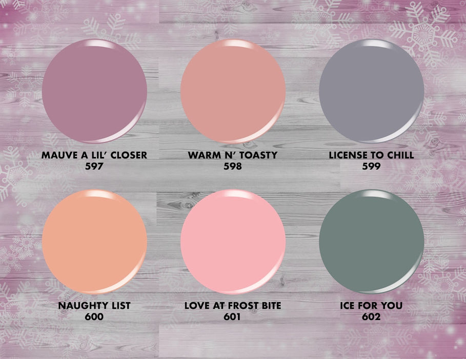 Kiara Sky Gel Polish, Snow Place Like Home Collection, Full line of 6 colors (From G597 to G602), 0.5oz OK1211