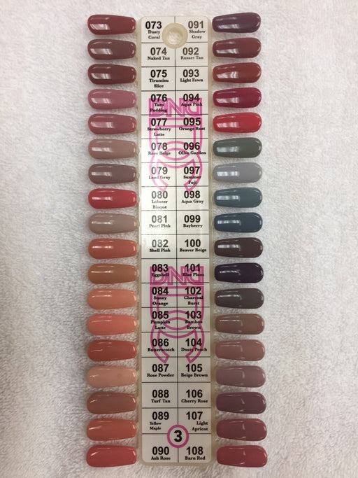 DC Nail Lacquer And Gel Polish, Full Line Of 36 Colors (From 073 To 108), 0.5oz OK1225VD