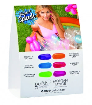 Gelish Gel Polish & Morgan Taylor Nail Lacquer, Make A Splash Summer 2018 Collection, Full Line of 7 colors (from 11103101 to 1110307), 0.5oz