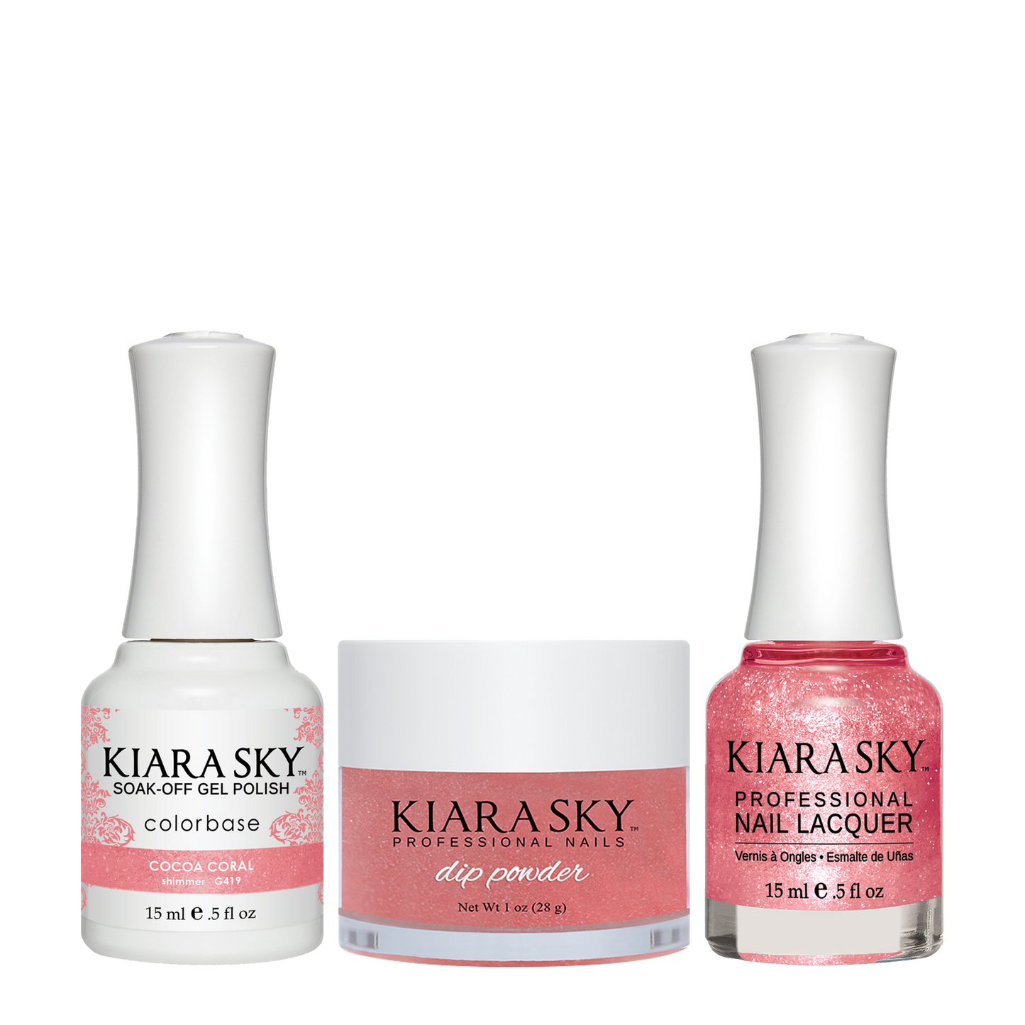 Kiara Sky 3in1 Dipping Powder + Gel Polish + Nail Lacquer, DGL 421, Trophy Wife