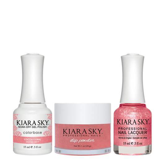 Kiara Sky 3in1 Dipping Powder + Gel Polish + Nail Lacquer, DGL 421, Trophy Wife