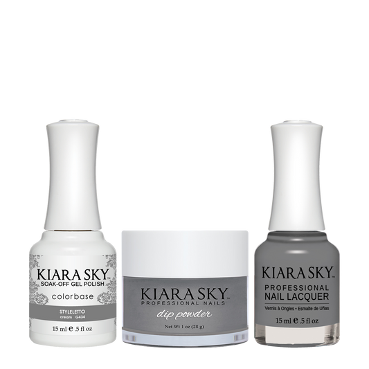 Kiara Sky 3in1 Dipping Powder + Gel Polish + Nail Lacquer, DGL 434, Styleletto