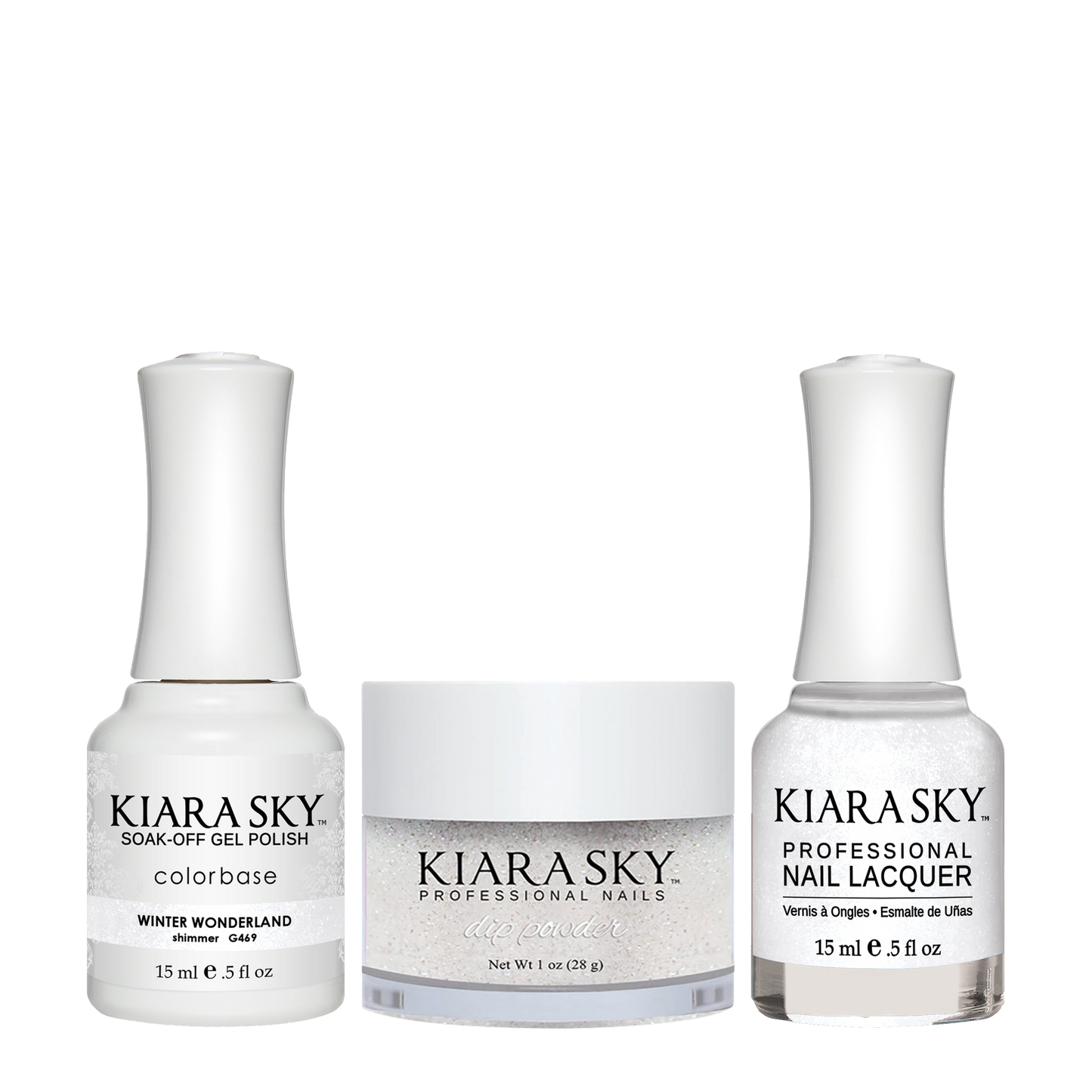 Kiara Sky 3in1 Dipping Powder + Gel Polish + Nail Lacquer, DGL 469, Winter Wonderland