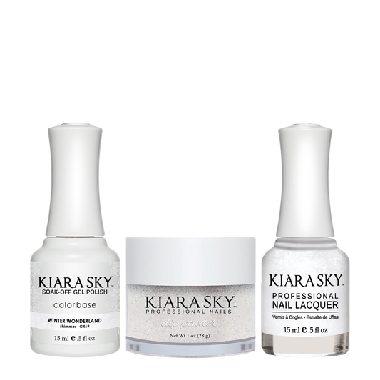 Kiara Sky 3in1 Dipping Powder + Gel Polish + Nail Lacquer, DGL 469, Winter Wonderland