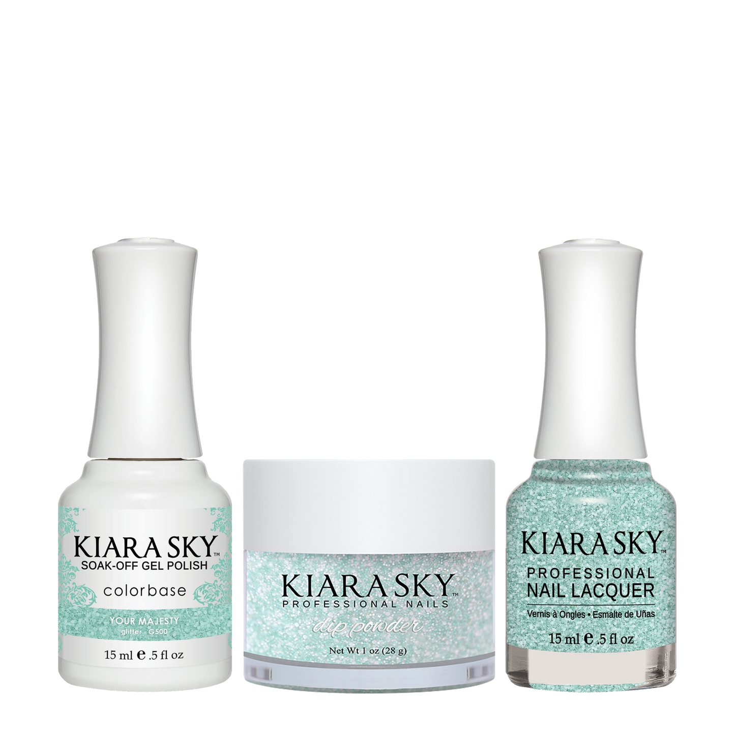 Kiara Sky 3in1 Dipping Powder + Gel Polish + Nail Lacquer, DGL 500, Your Majesty