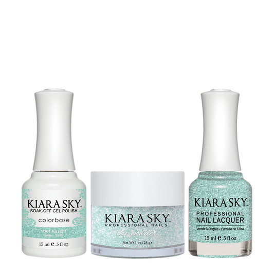 Kiara Sky 3in1 Dipping Powder + Gel Polish + Nail Lacquer, DGL 500, Your Majesty