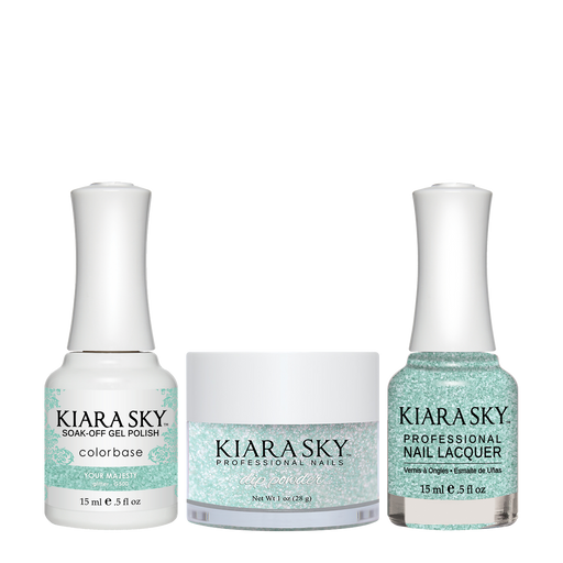 Kiara Sky 3in1 Dipping Powder + Gel Polish + Nail Lacquer, DGL 500, Your Majesty