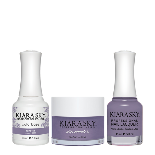 Kiara Sky 3in1 Dipping Powder + Gel Polish + Nail Lacquer, DGL 513, Roadtrip