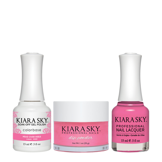 Kiara Sky 3in1 Dipping Powder + Gel Polish + Nail Lacquer, DGL 525, Head Over Heels