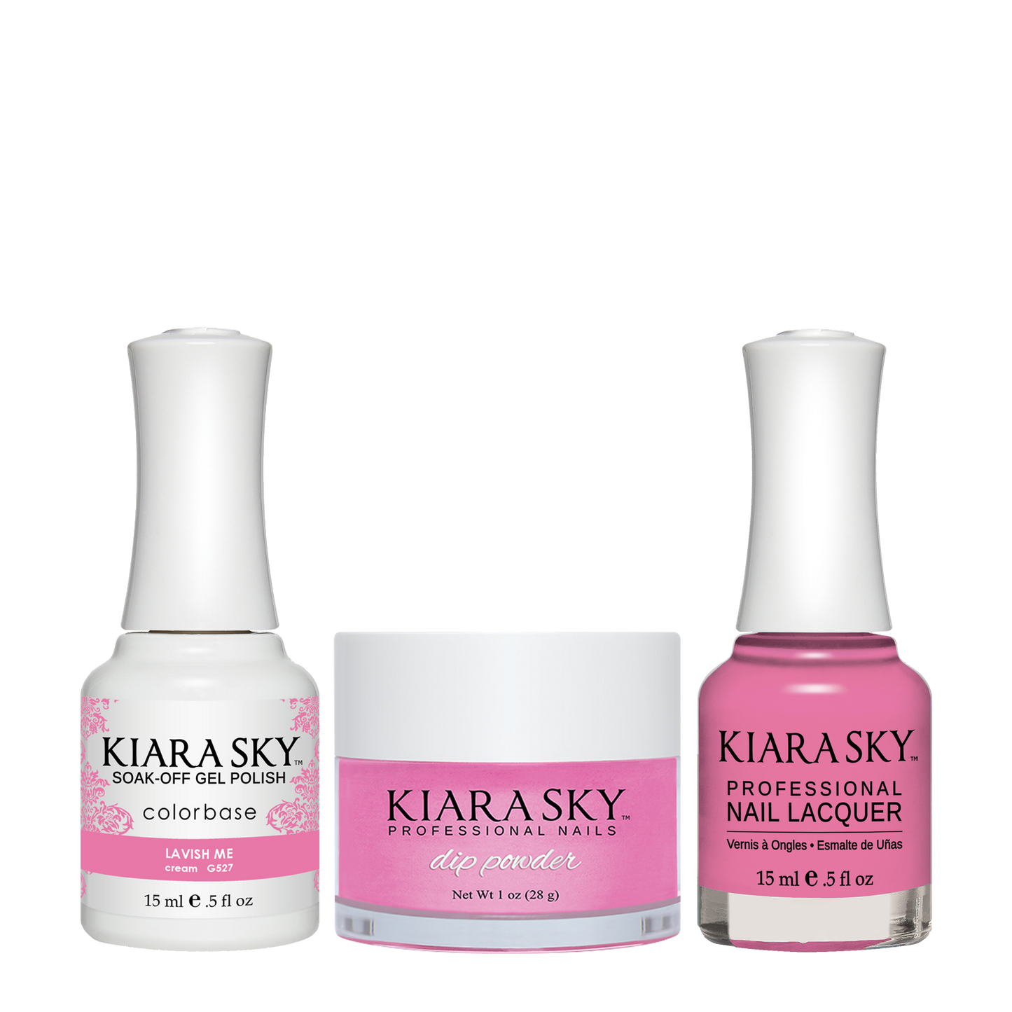 Kiara Sky 3in1 Dipping Powder + Gel Polish + Nail Lacquer, DGL 527, Lavish Me