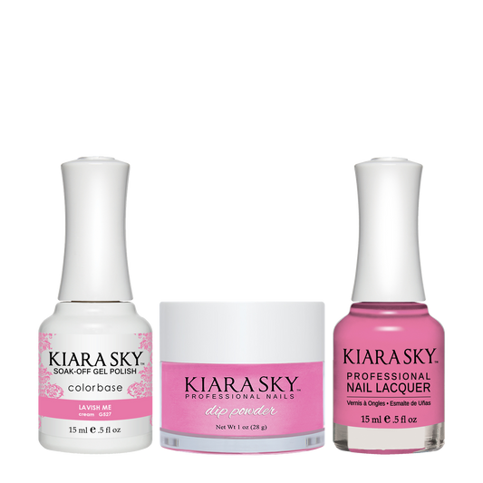 Kiara Sky 3in1 Dipping Powder + Gel Polish + Nail Lacquer, DGL 527, Lavish Me