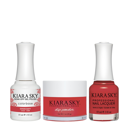 Kiara Sky 3in1 Dipping Powder + Gel Polish + Nail Lacquer, DGL 528, Generoseity