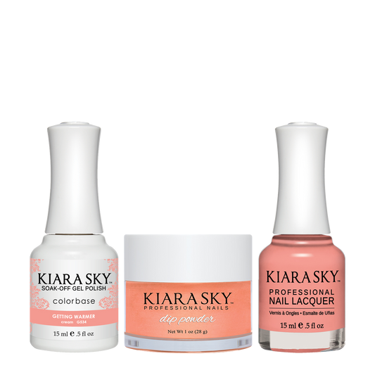 Kiara Sky 3in1 Dipping Powder + Gel Polish + Nail Lacquer, DGL 534, Getting Warmer