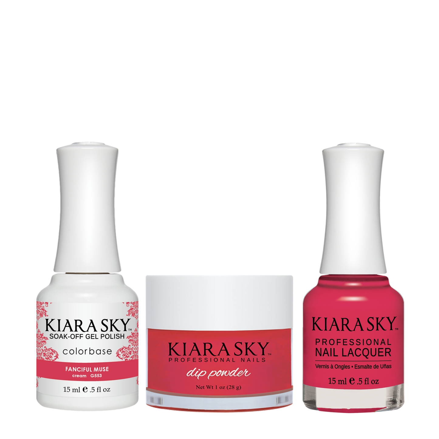 Kiara Sky 3in1 Dipping Powder + Gel Polish + Nail Lacquer, DGL 553, Fanciful Muse