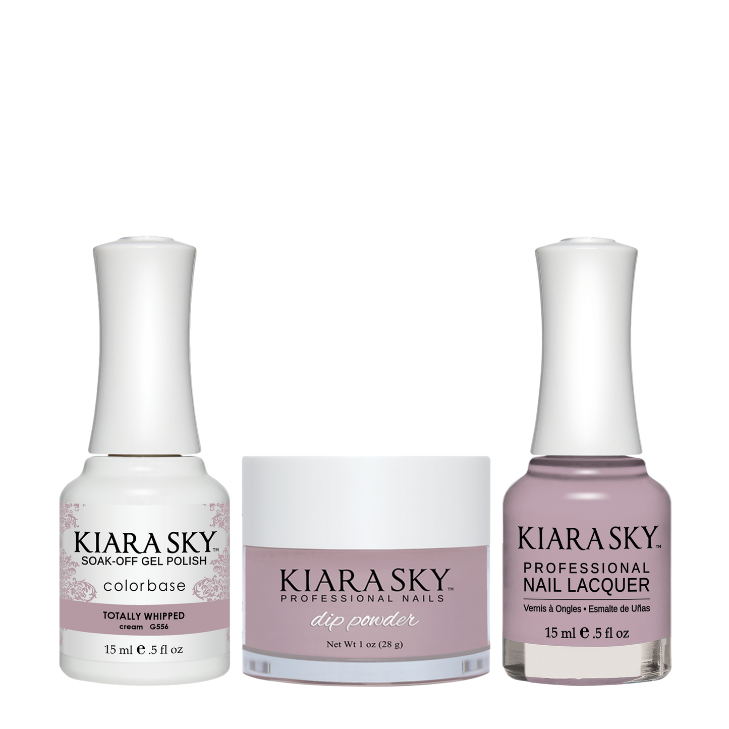 Kiara Sky 3in1 Dipping Powder + Gel Polish + Nail Lacquer, DGL 556, Totally Whipped