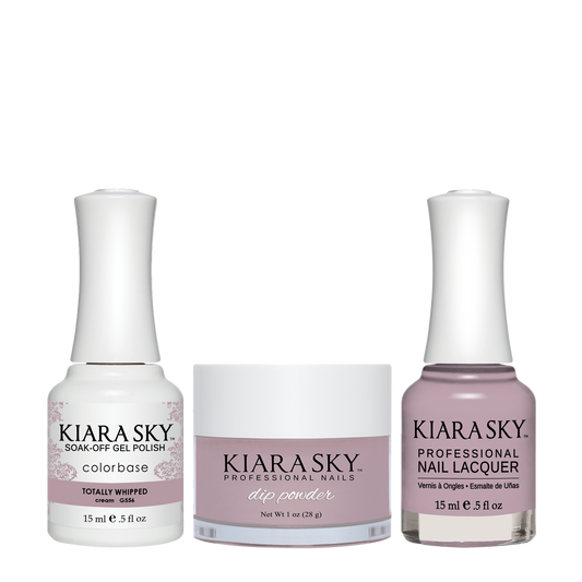 Kiara Sky 3in1 Dipping Powder + Gel Polish + Nail Lacquer, DGL 556, Totally Whipped