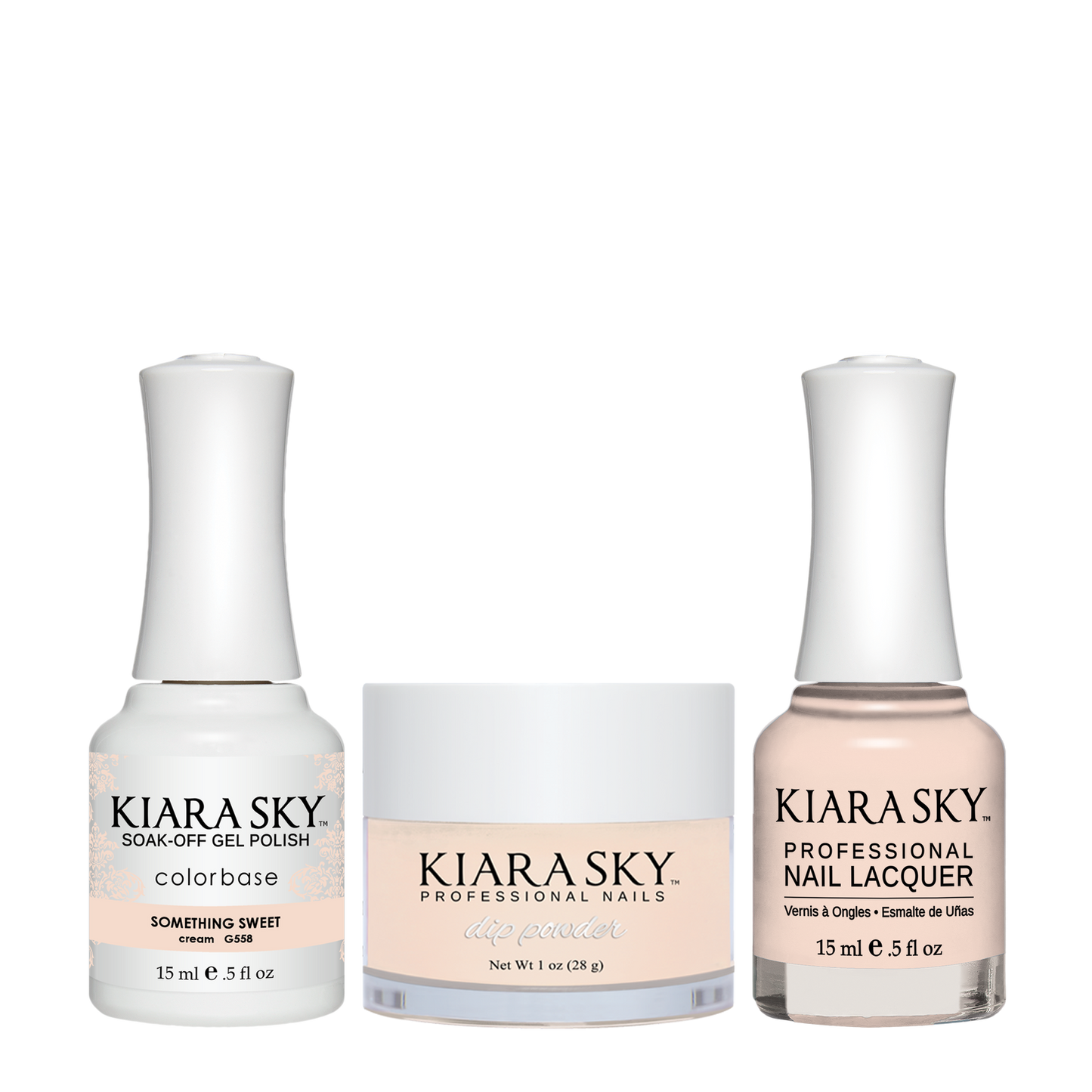 Kiara Sky 3in1 Dipping Powder + Gel Polish + Nail Lacquer, DGL 558, Something Sweet