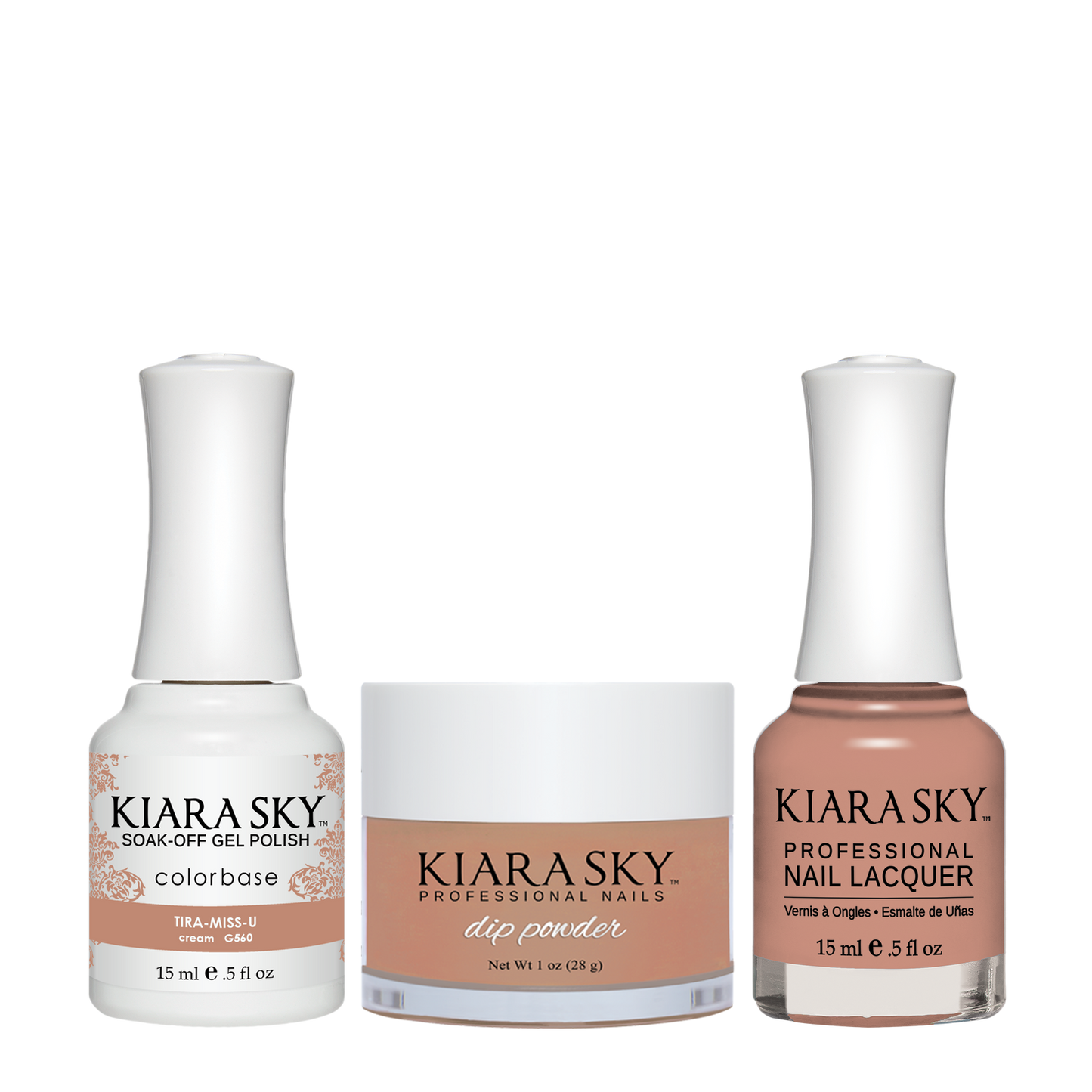 Kiara Sky 3in1 Dipping Powder + Gel Polish + Nail Lacquer, DGL 560, Tira Miss U