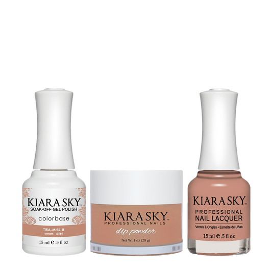 Kiara Sky 3in1 Dipping Powder + Gel Polish + Nail Lacquer, DGL 560, Tira Miss U