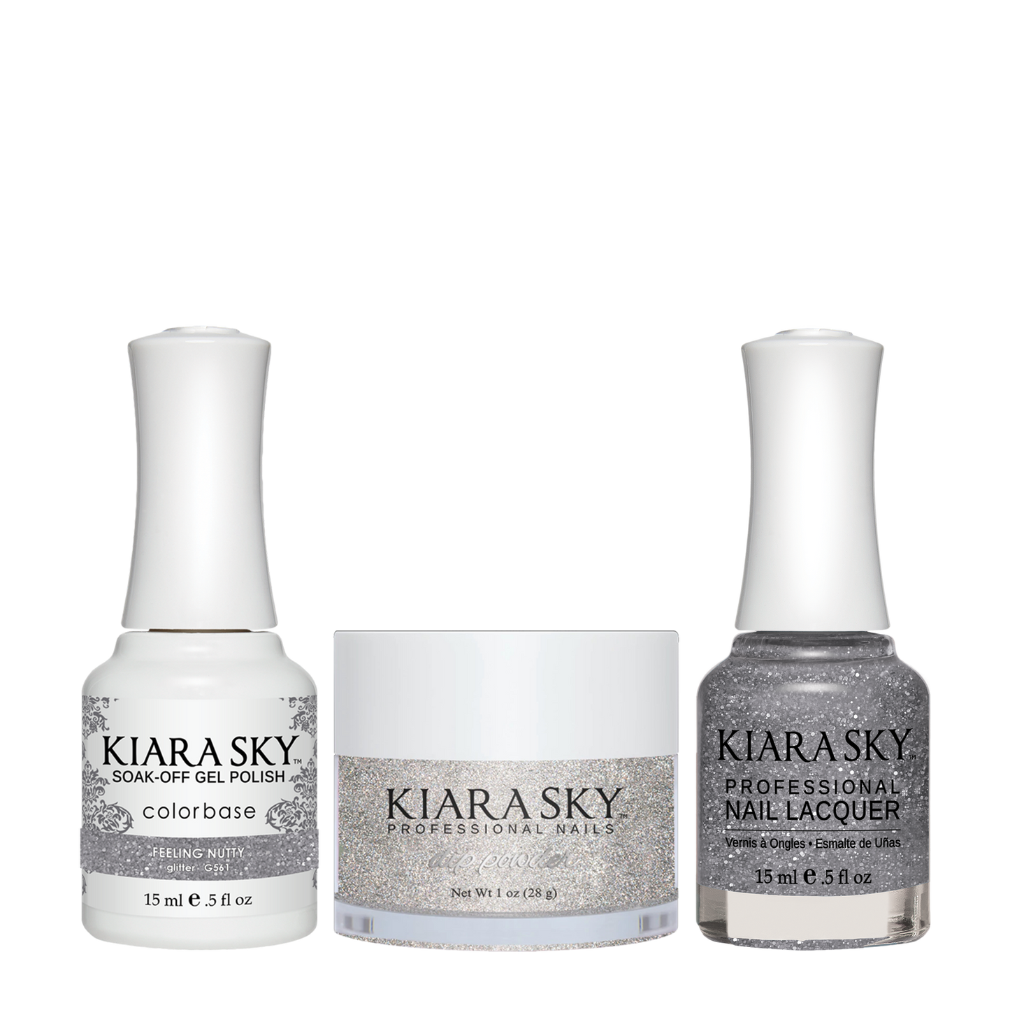 Kiara Sky 3in1 Dipping Powder + Gel Polish + Nail Lacquer, DGL 561, Feelin Nutty