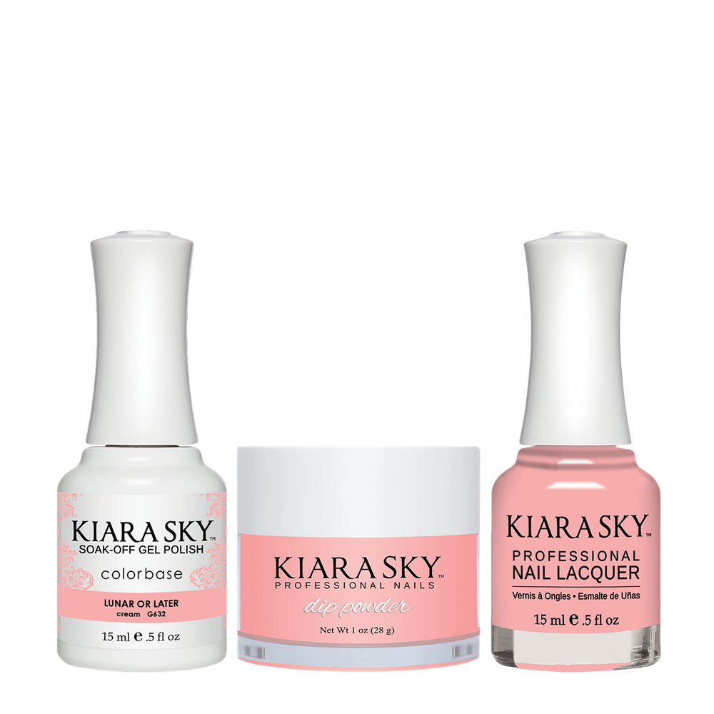 Kiara Sky 3in1 Dipping Powder + Gel Polish + Nail Lacquer, Stargazer Collection, DGL 632, Lunar Or Later OK1009VD