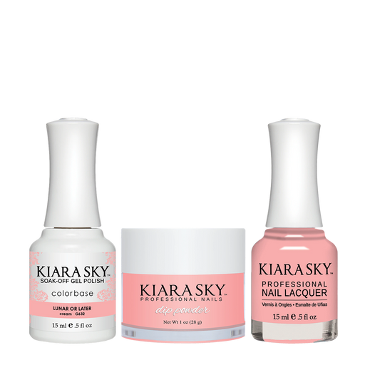 Kiara Sky 3in1 Dipping Powder + Gel Polish + Nail Lacquer, Stargazer Collection, DGL 632, Lunar Or Later OK1009VD