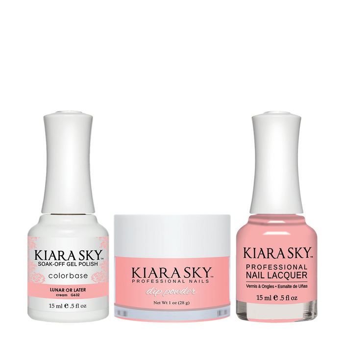 Kiara Sky 3in1 Dipping Powder + Gel Polish + Nail Lacquer, Stargazer Collection, DGL 632, Lunar Or Later OK1009VD