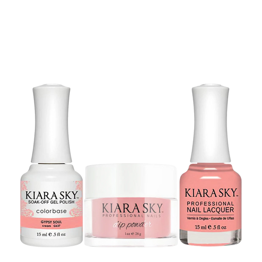 Kiara Sky 3in1 Dipping Powder + Gel Polish + Nail Lacquer, Stargazer Collection, DGL 637, Gypsy Soul