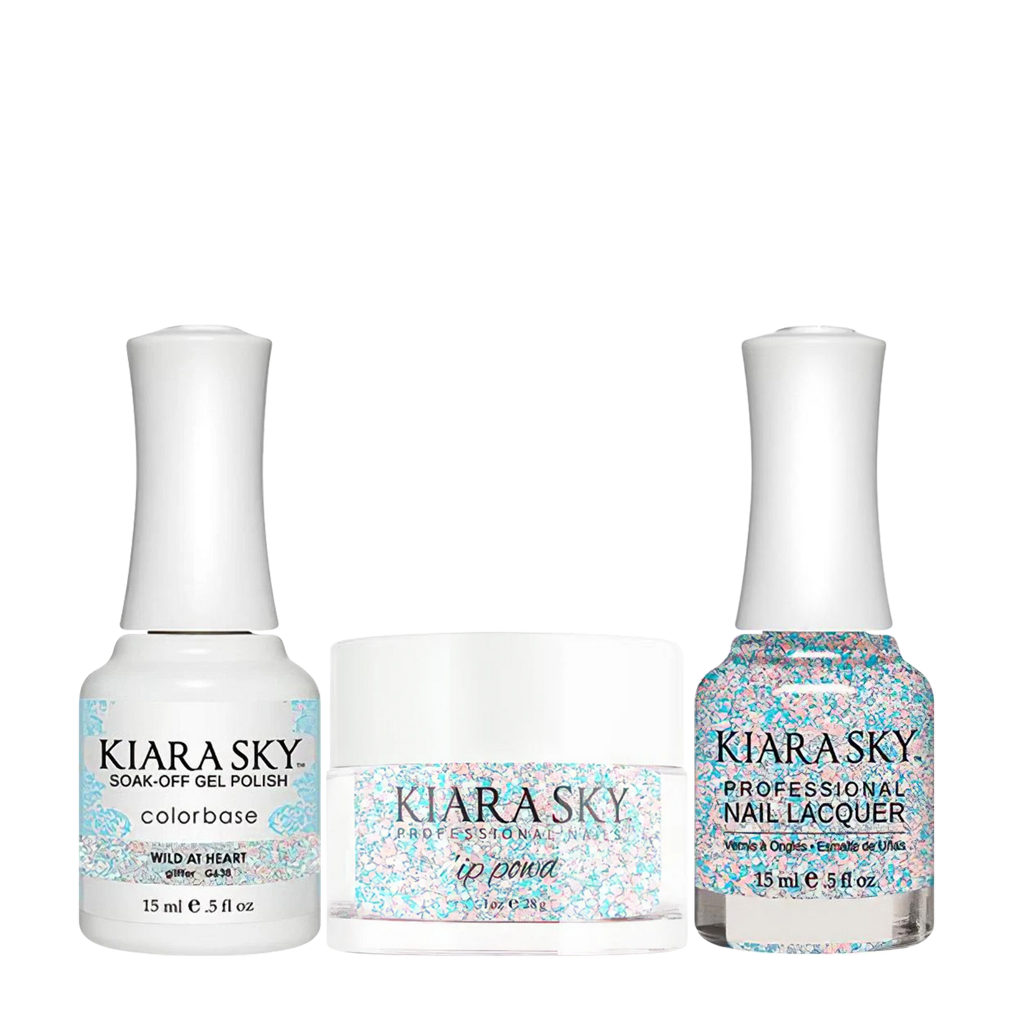 Kiara Sky 3in1 Dipping Powder + Gel Polish + Nail Lacquer, Stargazer Collection, DGL 638, Wild At Heart