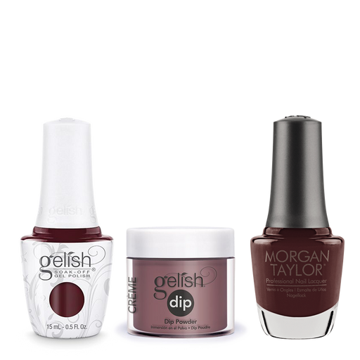 Gelish 3in1 Dipping Powder + Gel Polish + Nail Lacquer, A Little Naughty, 191