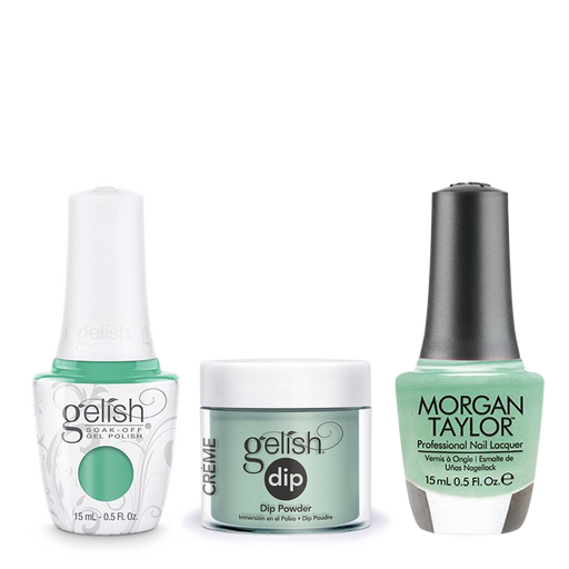Gelish 3in1 Dipping Powder + Gel Polish + Nail Lacquer, A Mint Of Spring, 890