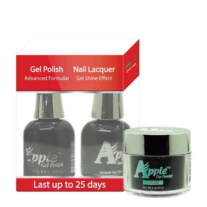 Apple 3in1 Dipping Powder + Gel Polish + Nail Lacquer, 201, Jazz Dance, 2oz