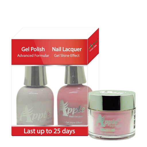 Apple 3in1 Dipping Powder + Gel Polish + Nail Lacquer, 207, Light Pink, 2oz