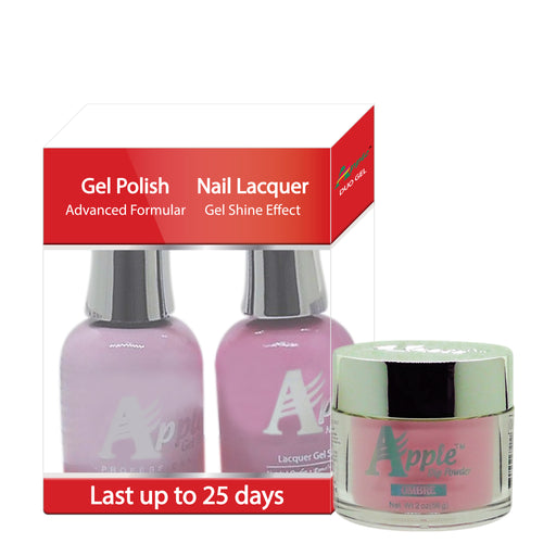 Apple 3in1 Dipping Powder + Gel Polish + Nail Lacquer, 211, Extreme Pink, 2oz