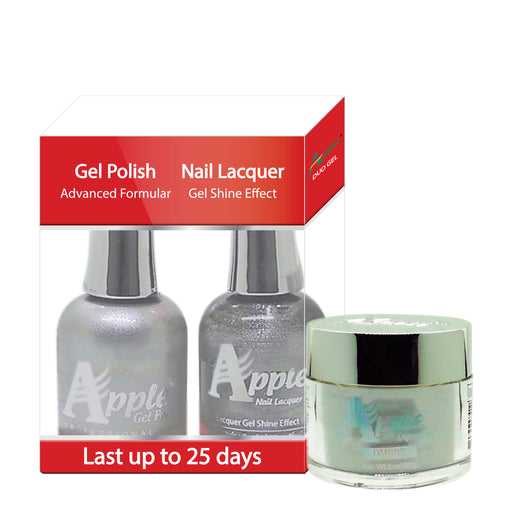 Apple 3in1 Dipping Powder + Gel Polish + Nail Lacquer, 215, Windy Move, 2oz