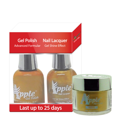 Apple 3in1 Dipping Powder + Gel Polish + Nail Lacquer, 217, Glitter X, 2oz