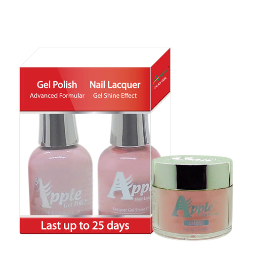 Apple 3in1 Dipping Powder + Gel Polish + Nail Lacquer, 218, Sweet Pink, 2oz